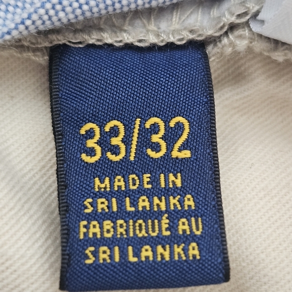 Polo Ralph Lauren Men's The Polo Chino Pants 33x32 Khaki Classic Cotton Twill - Picture 12 of 13